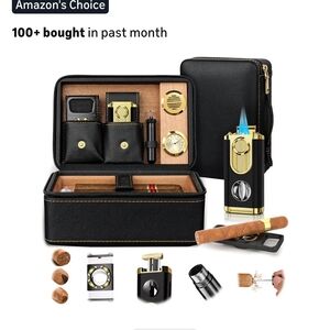 Elegant Black Men's Toiletry Bag with Accessories